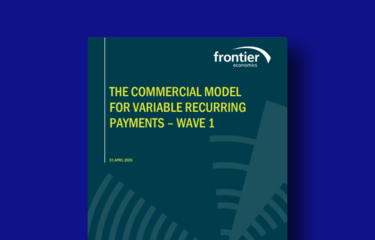 The Commercial Model for Variable Recurring Payments - Wave 1